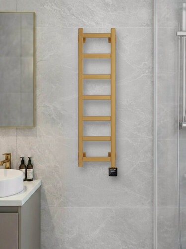 Изображение товара Quadro-1 Полотенцесушитель электрический EQ1 80x20 см Золото матовое