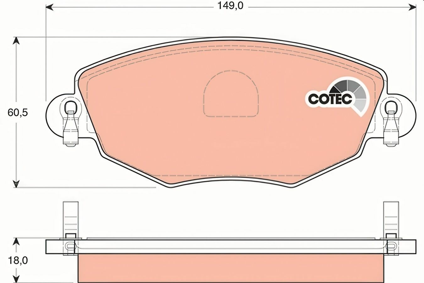 Колодки тормозные дисковые, передние для Чана CM8 2003-2008, Форд Мондео 3 2000-2007, Мондео 2000-2001, Ягуар X-type 1 2003-2009 арт GDB1434