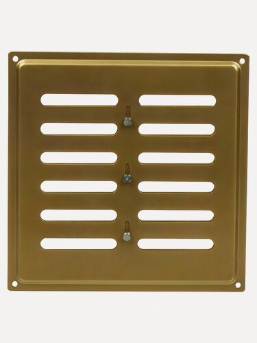 Изображение товара Решетка вентиляционная металлическая Event 200х200 мм, регулируемая, золотая, для систем вентиляции, 200х200ВРР