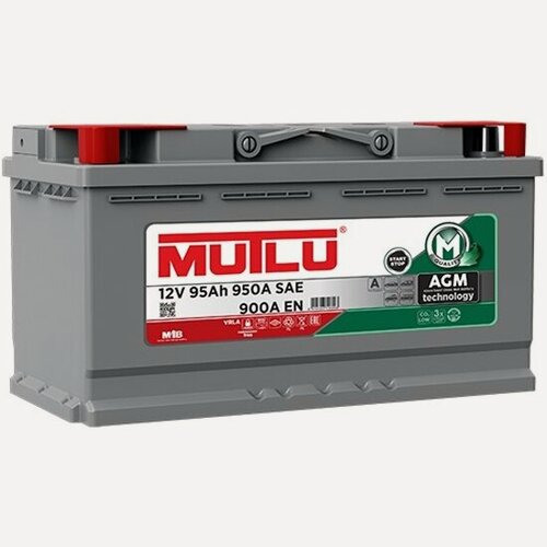 Изображение товара Аккумулятор Mutlu AGM. L5.95.090. A, 353x175x190, обратная полярность, 95 Ач