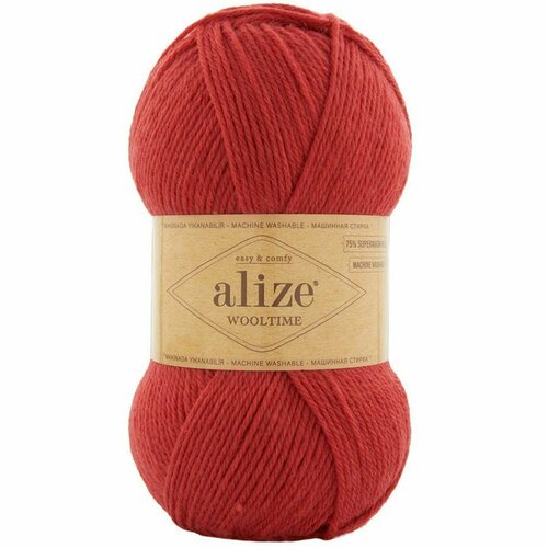 фото Пряжа alize wooltime 56 красный (5 мотков)