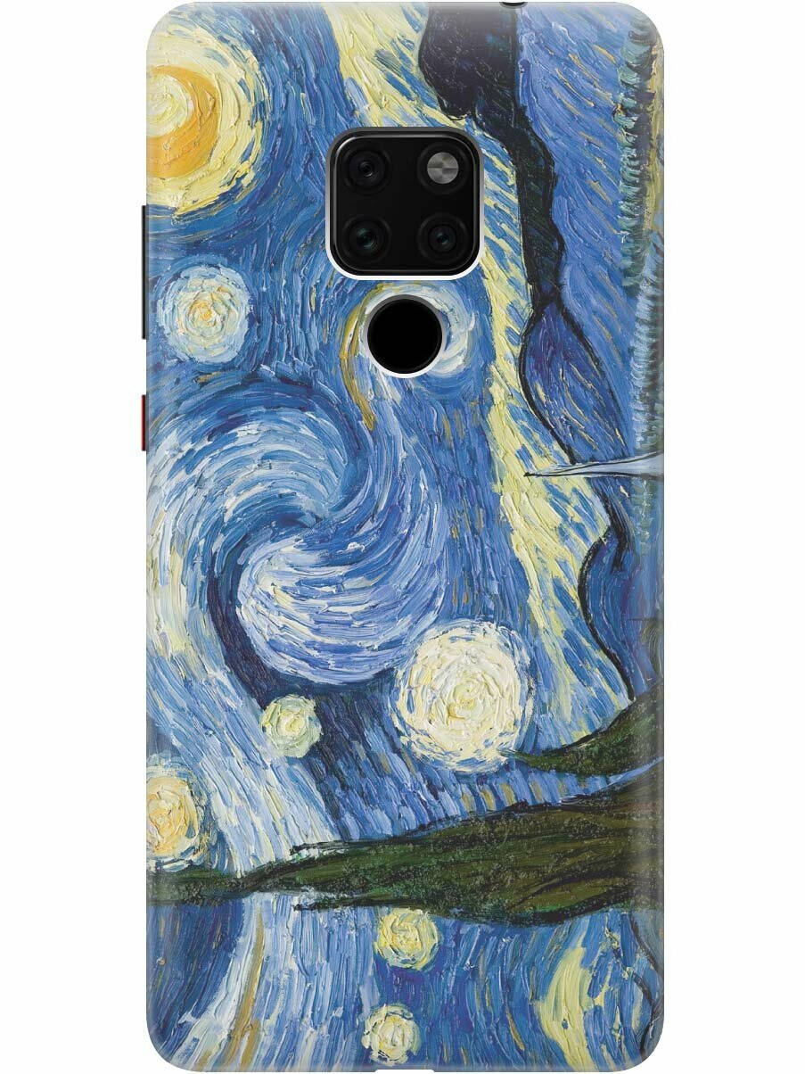Ультратонкий силиконовый чехол-накладка для Huawei Mate 20 с принтом "Звездная ночь"