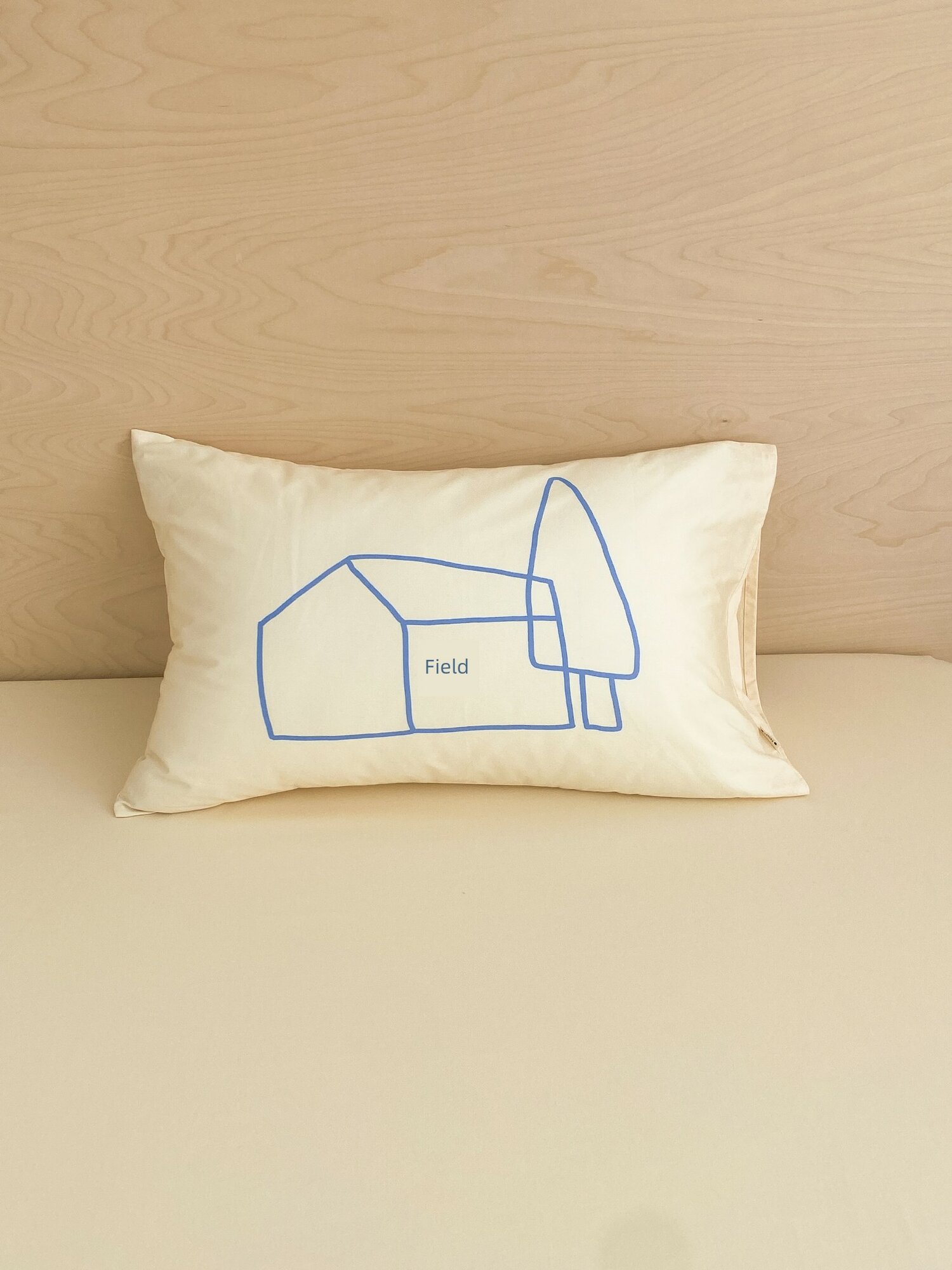 Наволочка Good Dream Town Niche Original Design, полностью хлопковая, сине-белая, контрастная, 100% чистый хлопок,