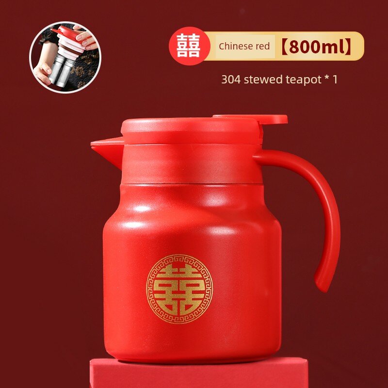 304 нержавеющая сталь чайник с чайным фильтром, один экземпляр, подарочная упаковка, сохраняет тепло 12 часов