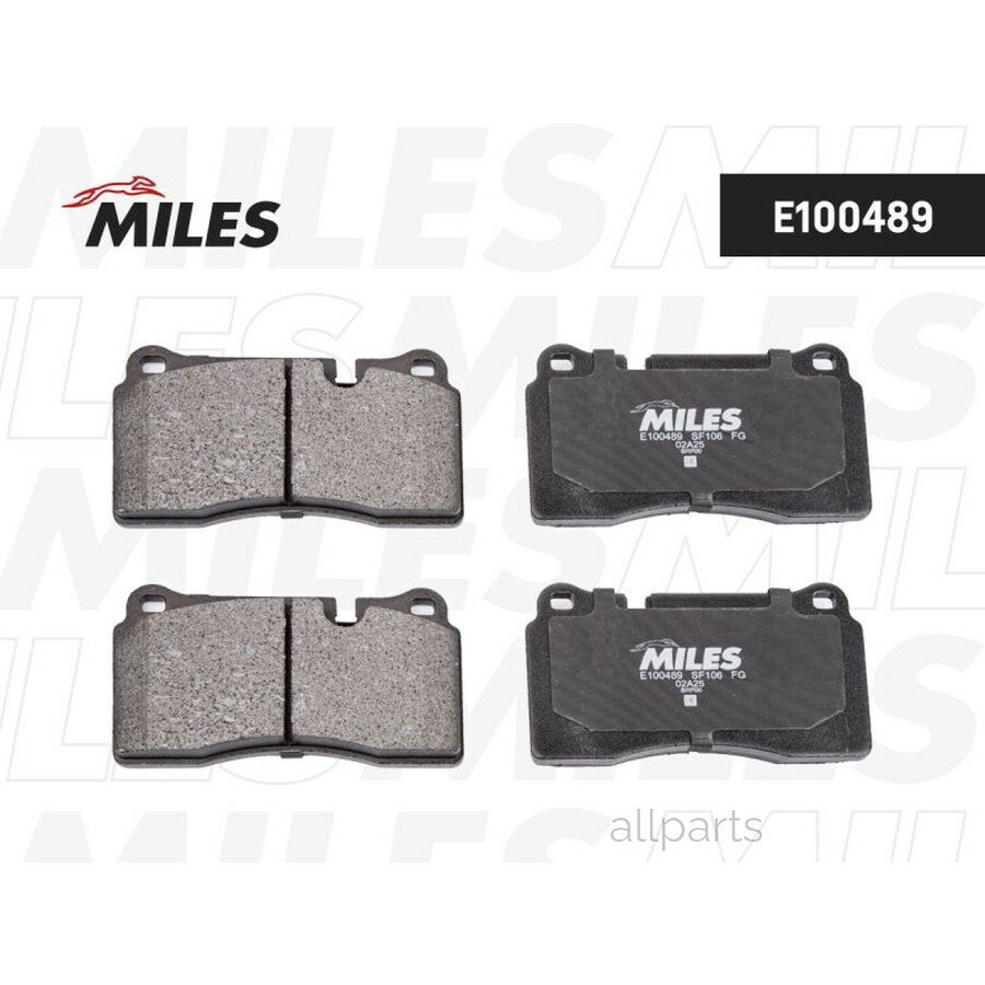 MILES E100489 Колодки тормозные RANGE ROVER III 4.2/SPORT 2.7D-4.2 05- передние