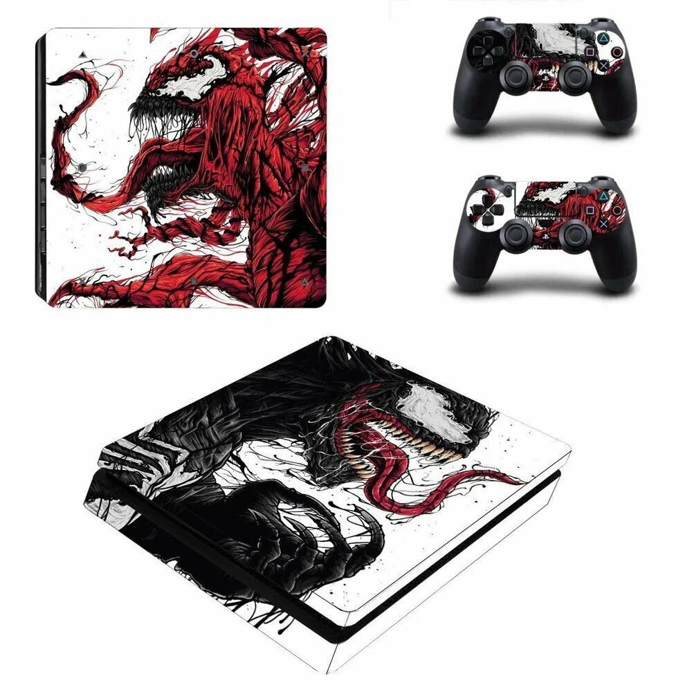 Набор наклеек Sony PlayStation 4 Slim Venom 2 Виниловые защитные наклейки для консолей