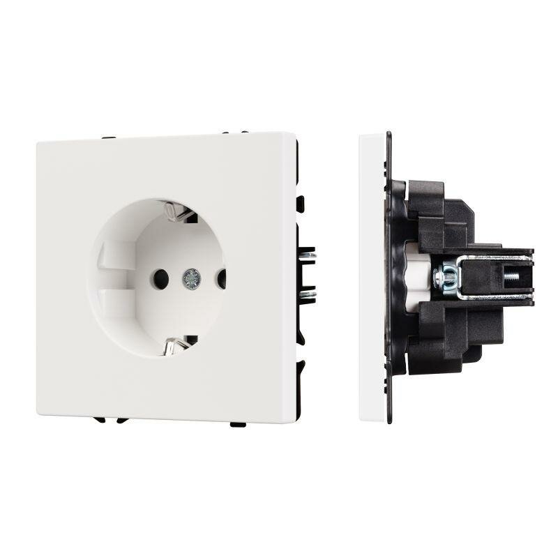 Розетка 1-м СП SCT-NOBE-MEU1-SFPL-WH 16А IP20 230В механизм Arlight 054276
