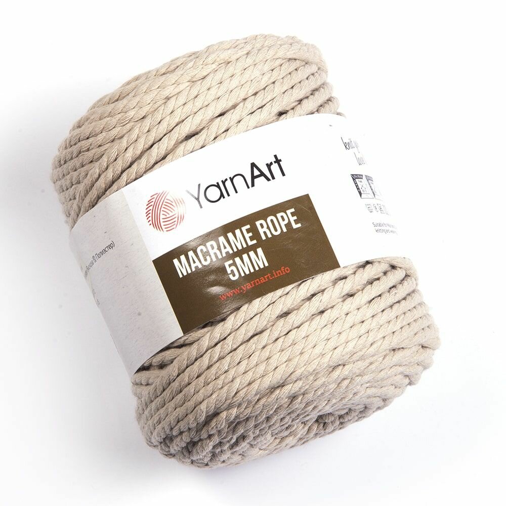 Пряжа YarnArt Macrame Rope 5 mm (2 шт)