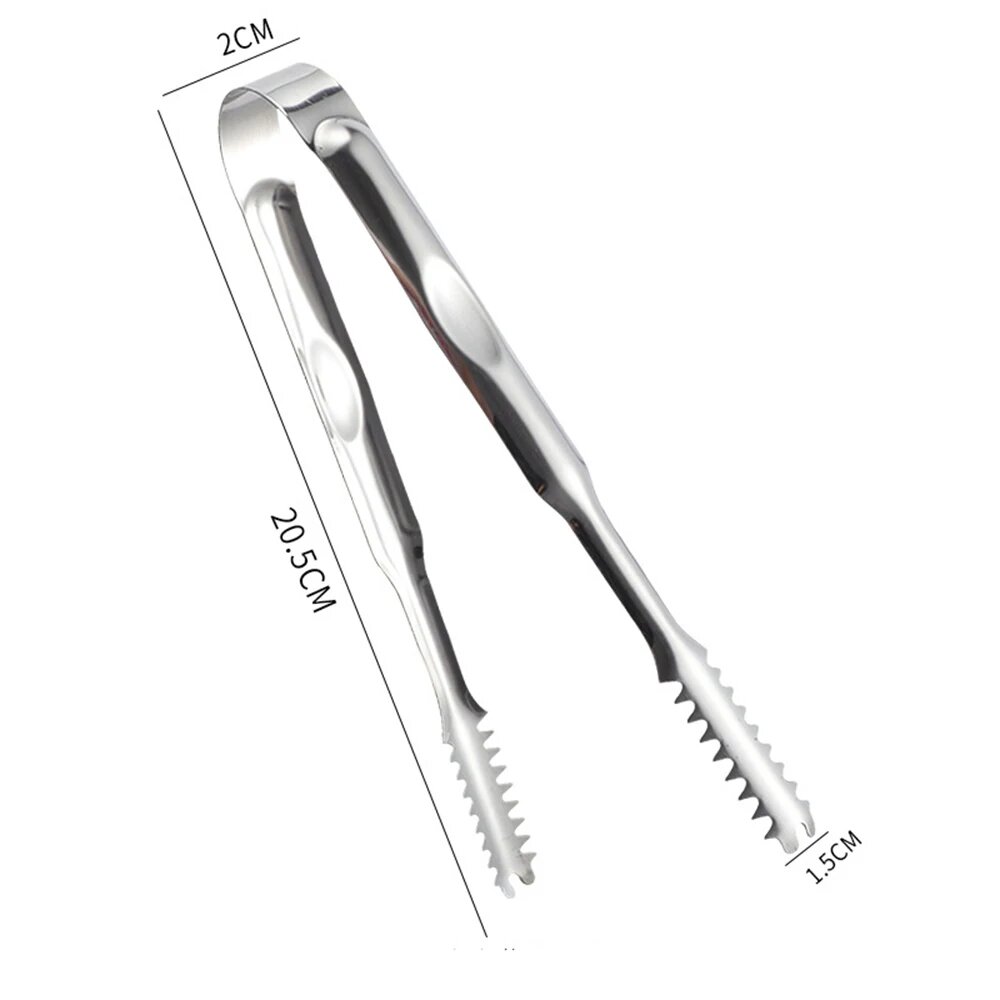 Щипцы для льда из нержавеющей стали silver-8inch