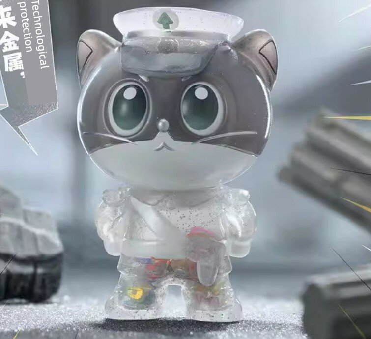 TOPTOY Black Cat Police Safe Team Серебряный Свет Страж Ключевая Сувенирная Коробка Коллекционная Игрушка