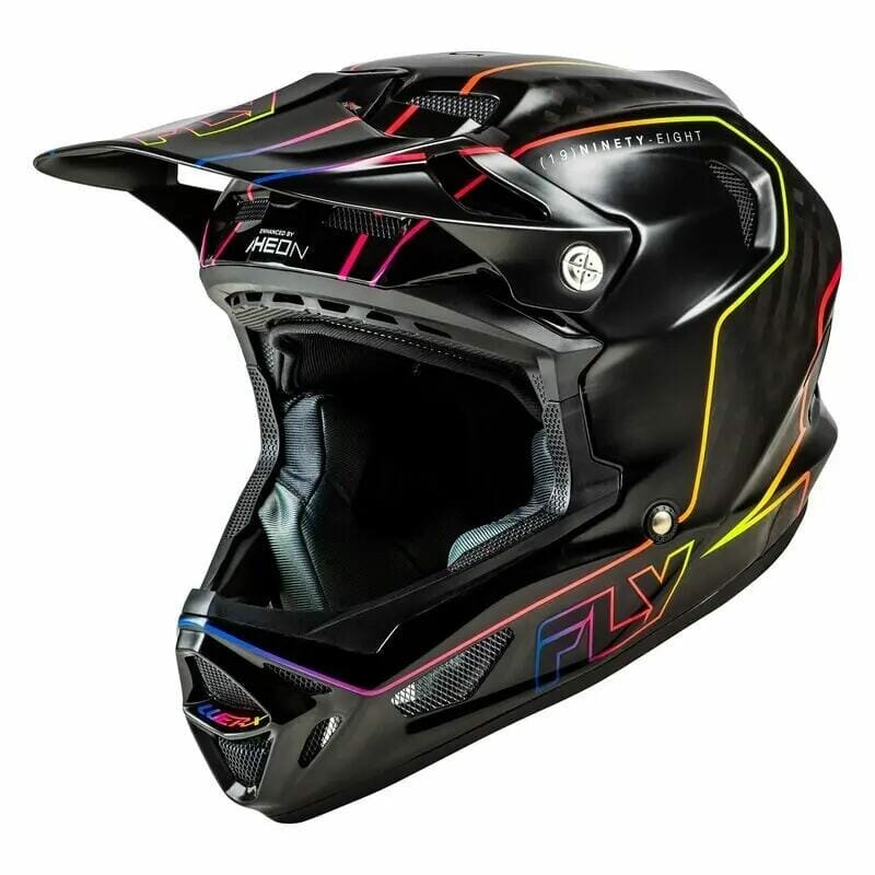 DECATHLON шлем защитный Fly Racing Werx-R Carbon Flow, черный, l/59 см