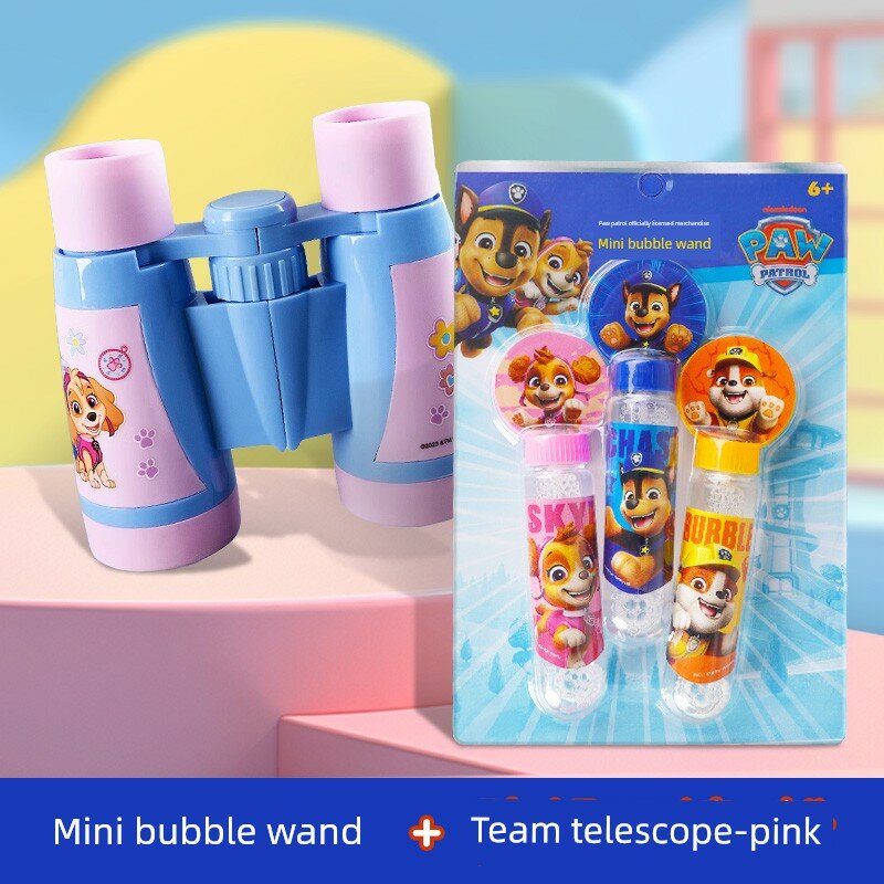 Paw Patrol Набор Мини Пузырьковый Веер и Телескоп, Розовый Цвет, Наружная Игрушка для Детей