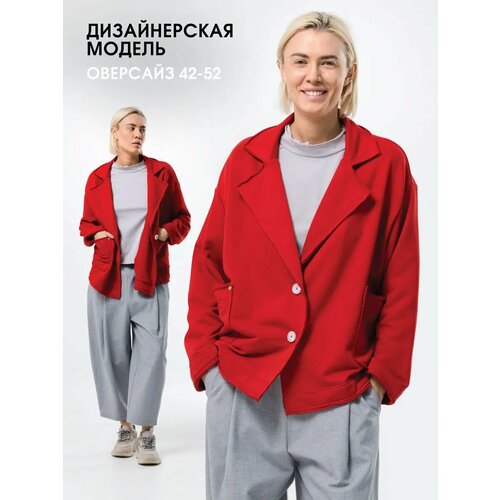 фото Пиджак lk urban dress, размер 42-52, красный