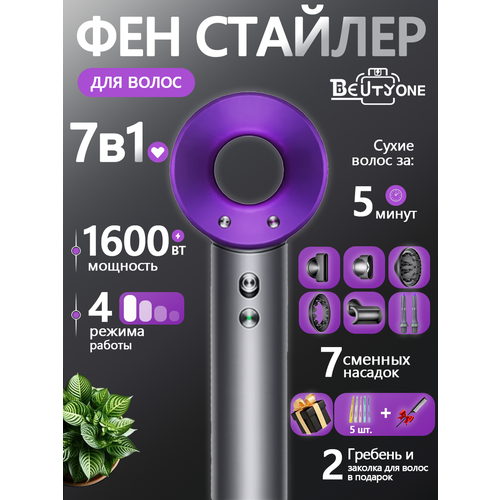 фото Фен для волос supersonic hair dryer, фен стайлер для волос, фен для сушки и укладки, с ионизацией beutyone
