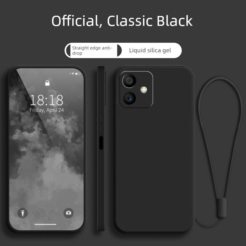Чехол для Huawei Honor Play6T Pro, классический черный, ударопрочный одноразовый защитный чехол