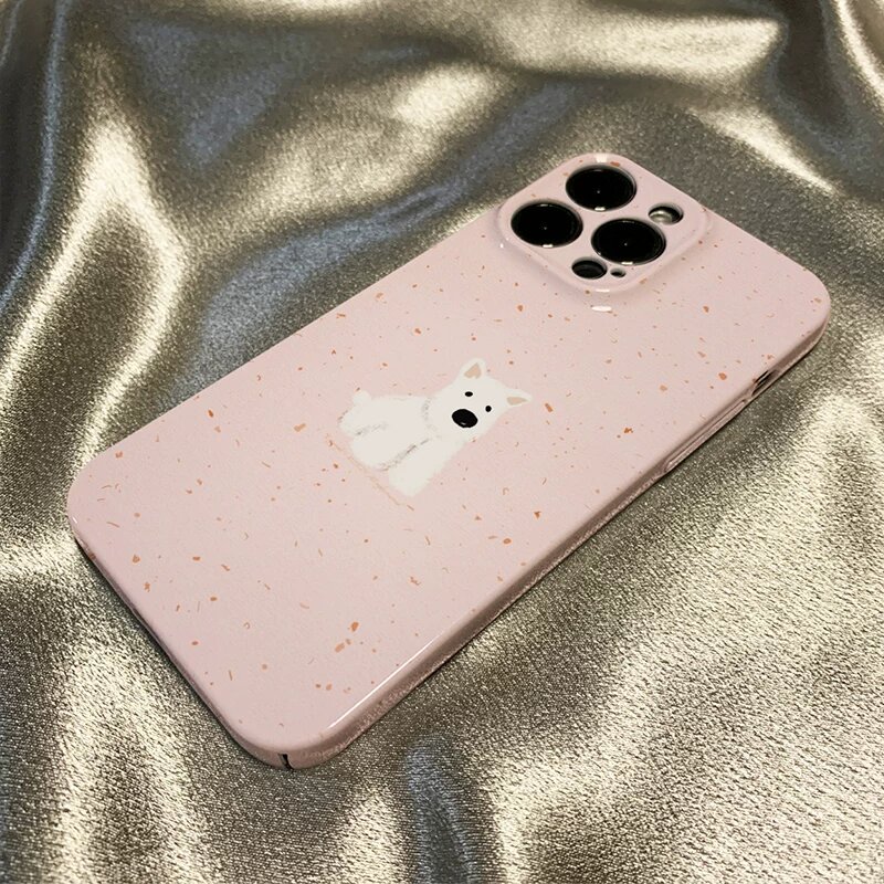 Мягкий чехол для Honor 90 с розовым рисунком вест-хайленд-терьера, точные вырезы, глянцевая поверхность