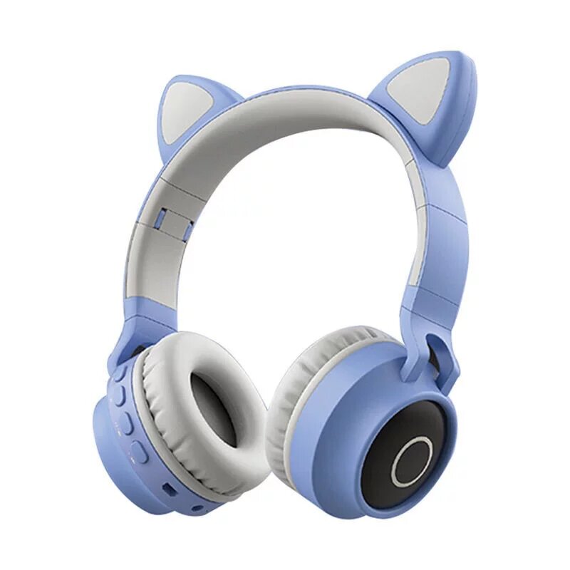 Детские наушники Bluetooth и проводные с разъемом для карты памяти, стандартная версия, светло-голубой
