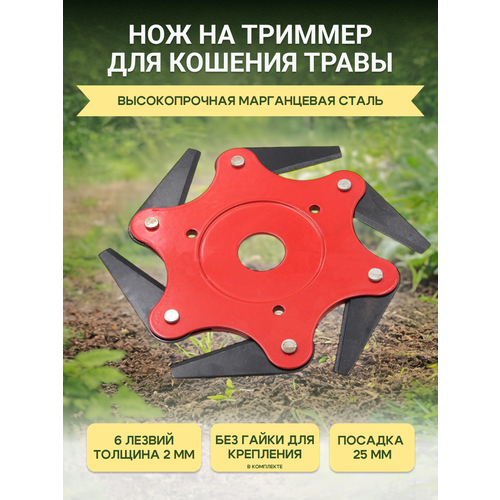 фото Диск для триммера для кошения кустов и травы кт-55 (6 лезвий) run energy