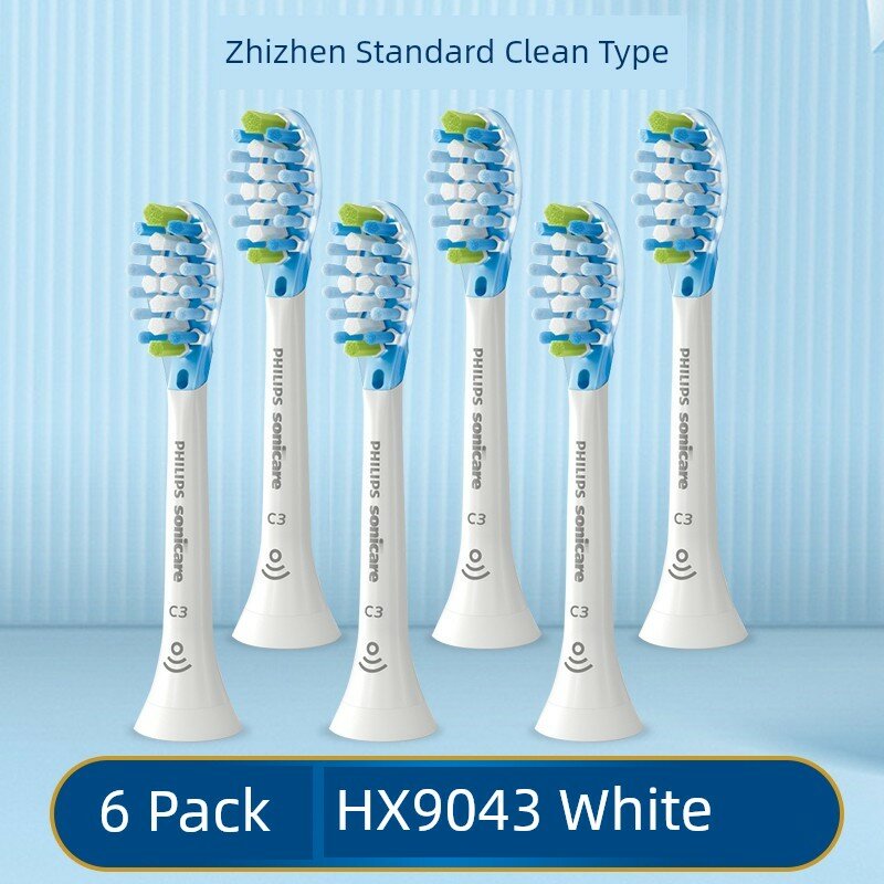 Заменители для электрической зубной щетки Philips HX9043 6 шт. белый Smart Care оригинал
