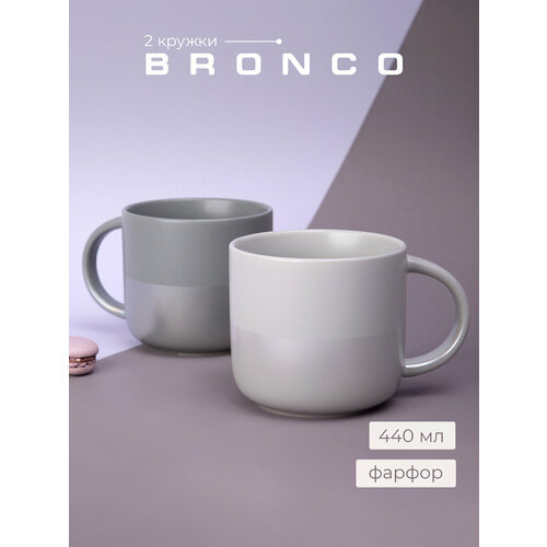 фото Кружки bronco "velour", набор 2 шт, 440мл, фарфоровые, для чая и кофе