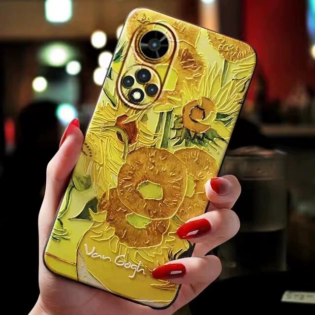 Чехол для телефона с рисунком подсолнуха в стиле Ван Гога для Huawei Nova 12 Pro - Премиум защитный чехол с