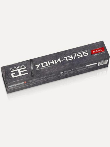 Изображение товара Электроды Goodel УОНИ-13/55 3 мм 4.7 кг для ручной дуговой сварки металлических конструкций из стали российского производства