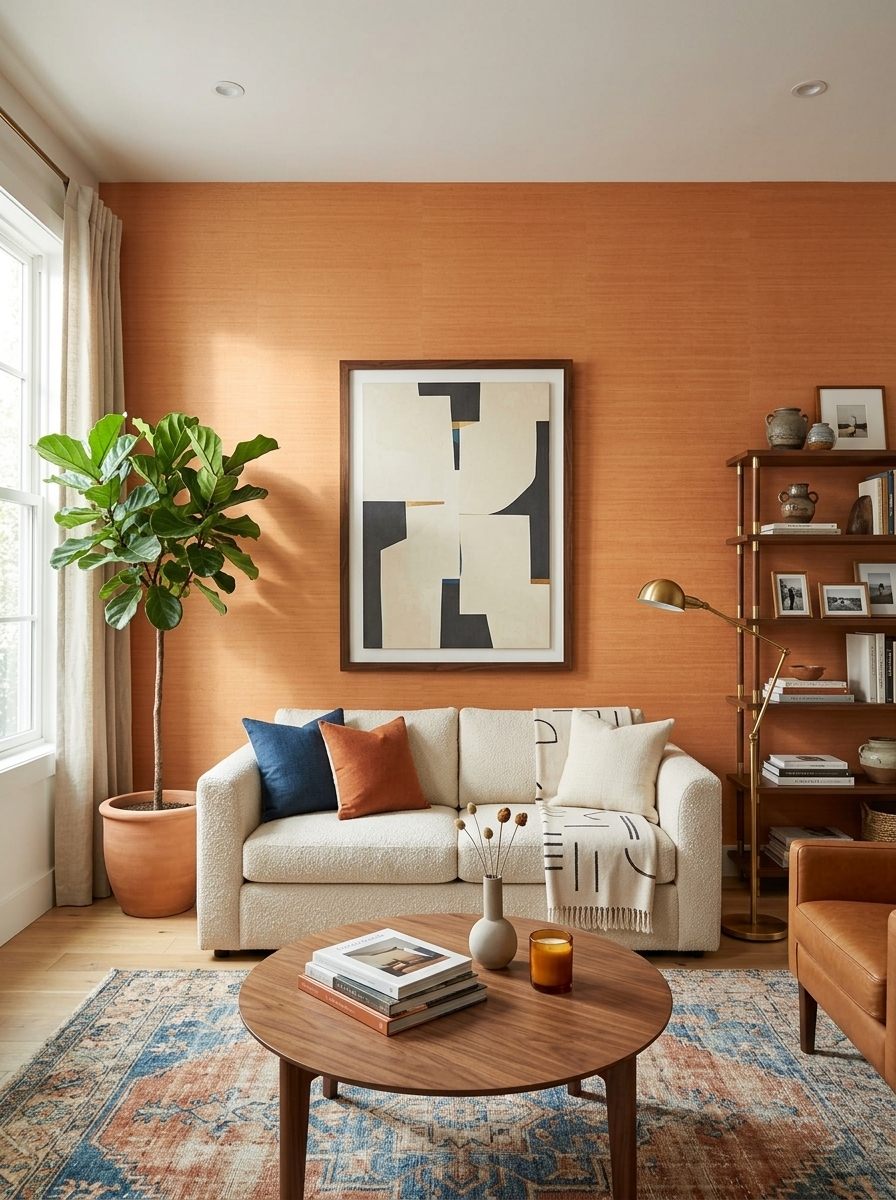 Обои Cosca Décor "Маджента", сизаль, коричневые, 10 м x 0,91 м — фото 1