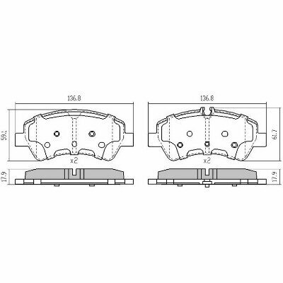 Колодки тормозные сзади SAT ST-1763916 Ford Transit 85-20