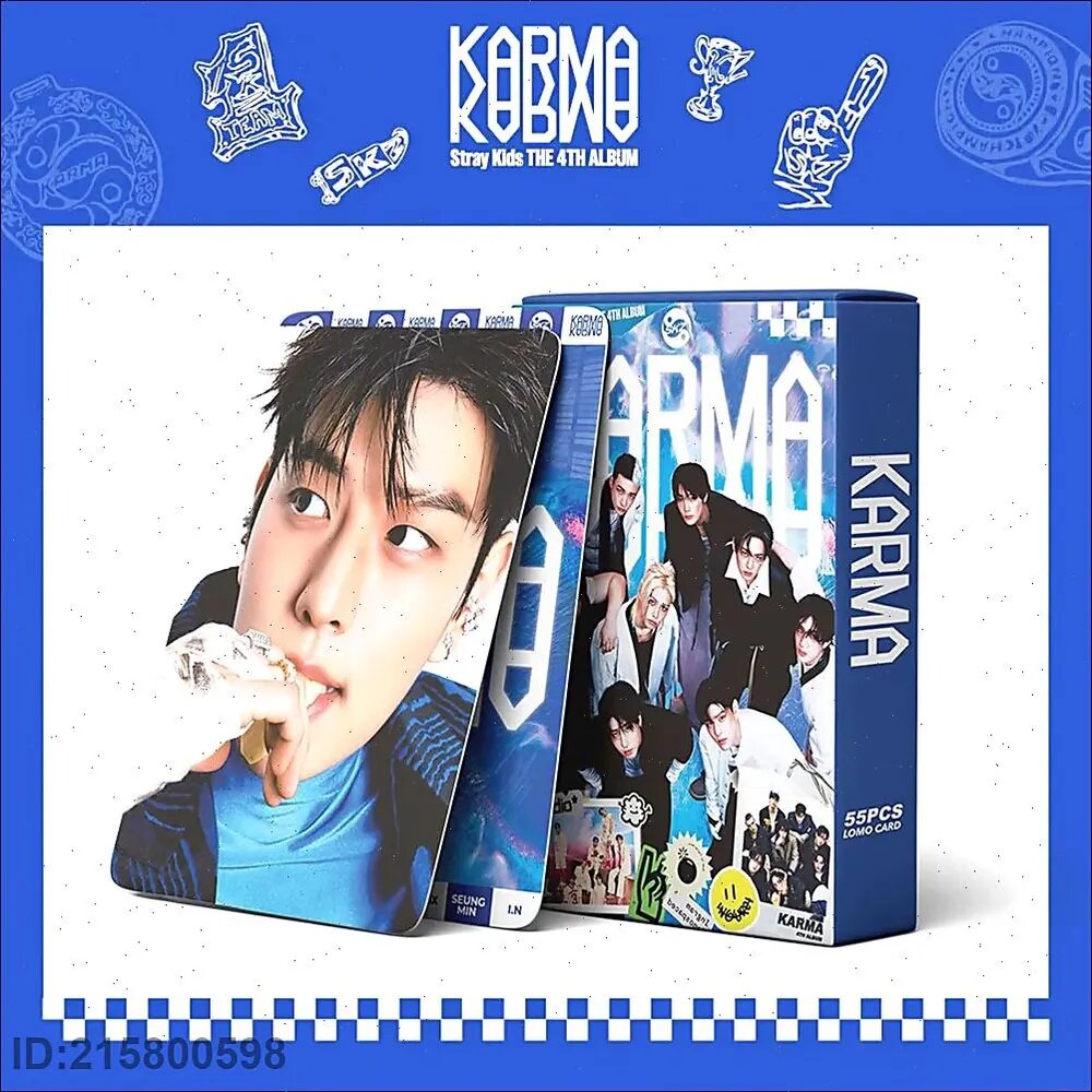 Карточки VOIROB STRAY KIDS LOMO 55 шт. KARMA 4TH Studio Album K-POP HOP Мини-фотокарточки STRAY KIDS 2025 для коллекционеров SKZOO SKZ Poster
