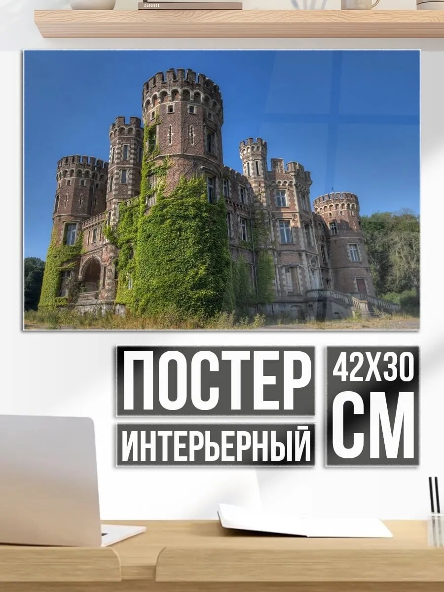 Плакат постер Заброшенный замок
