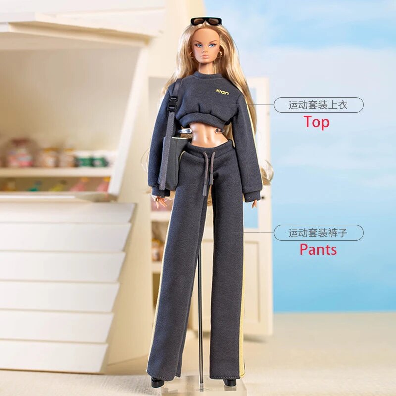 Спортивный комплект для куклы 1/6, цвет Tops-Pants