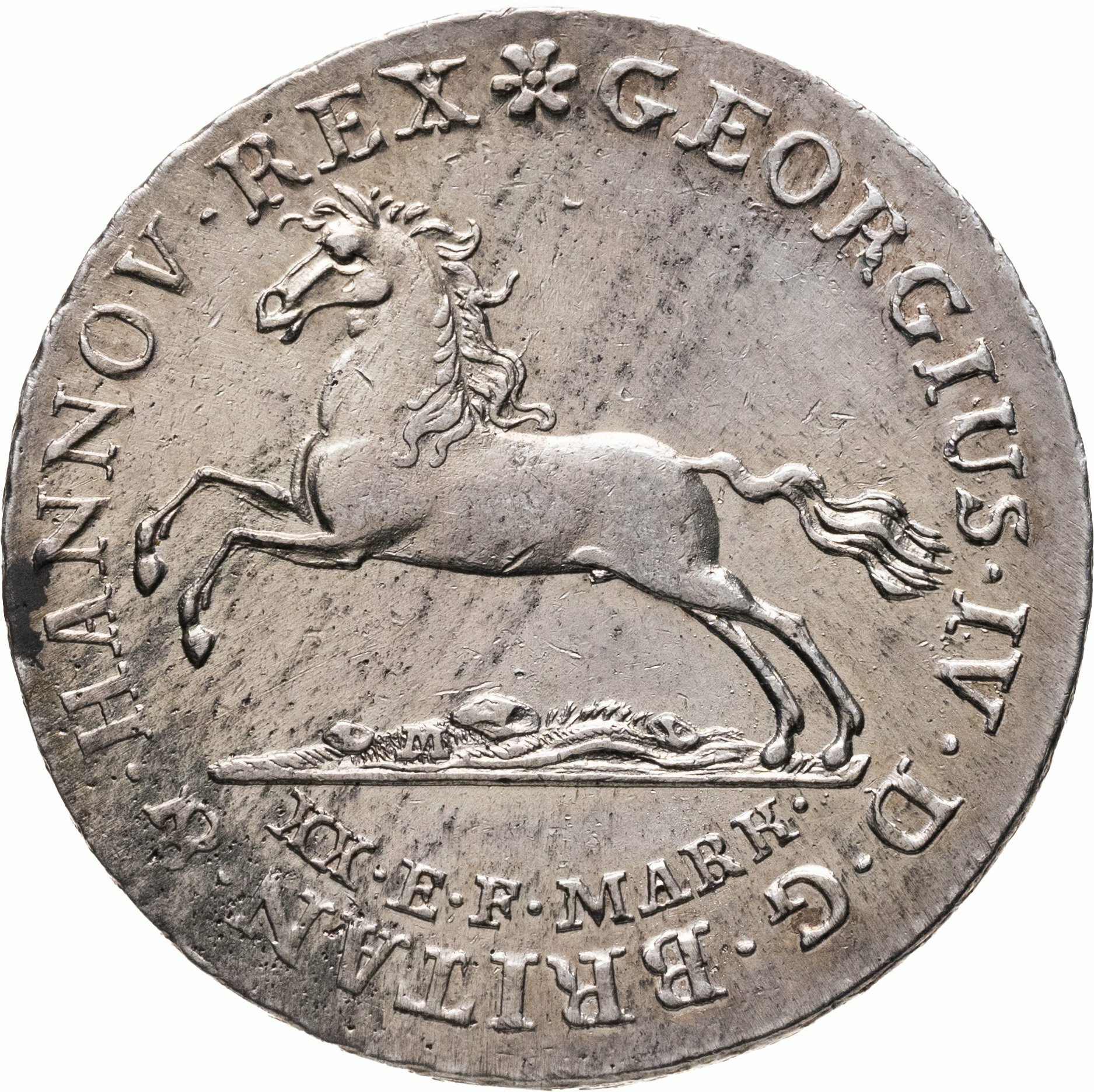 Ганновер 16 грошей 1821, Серебро 0, в сохранности AU