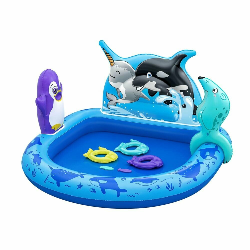 Игровой центр центр POLAR PALS BESTWAY, 134x131x73 см, 53156 надувной, бассейн для детей, детский для водного отдыха и развлечений