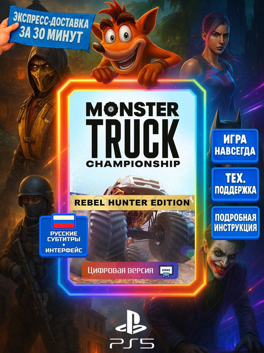 Monster Truck Championship Rebel Hunter Edition PS5 | Моментальная доставка | Русские субтитры и интерфейс | Спорт