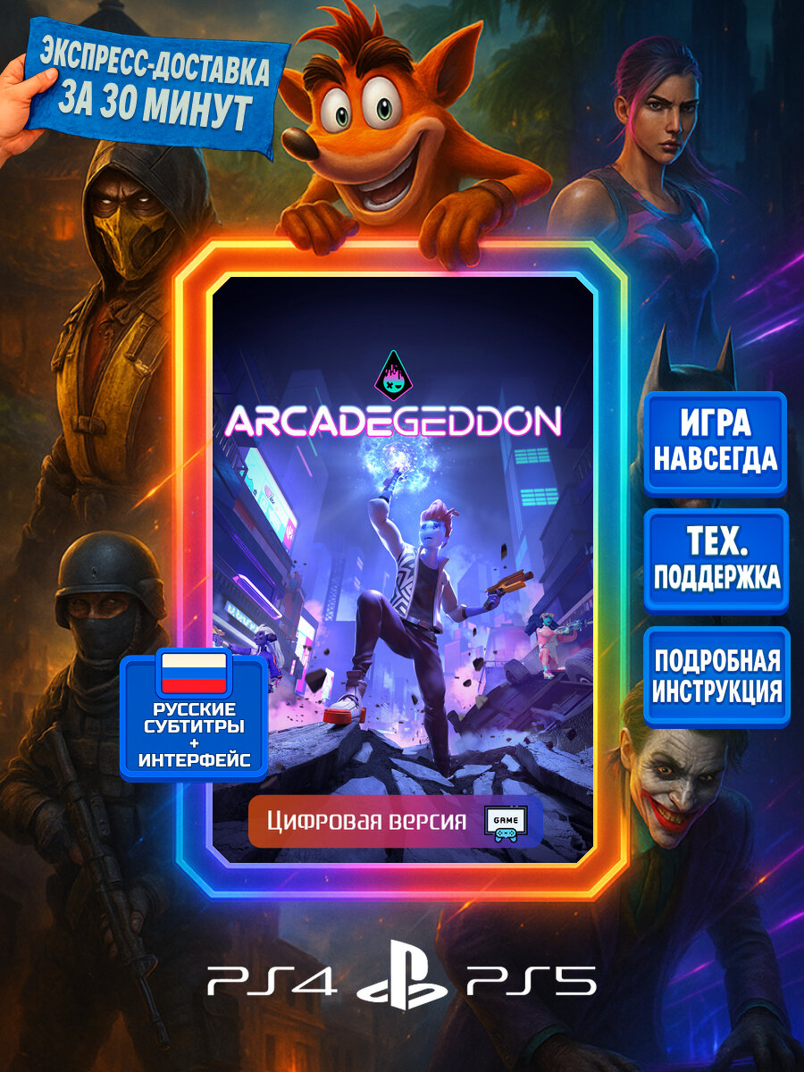 Arcadegeddon PS4/PS5 | Моментальная доставка | Русские субтитры и интерфейс | Боевики