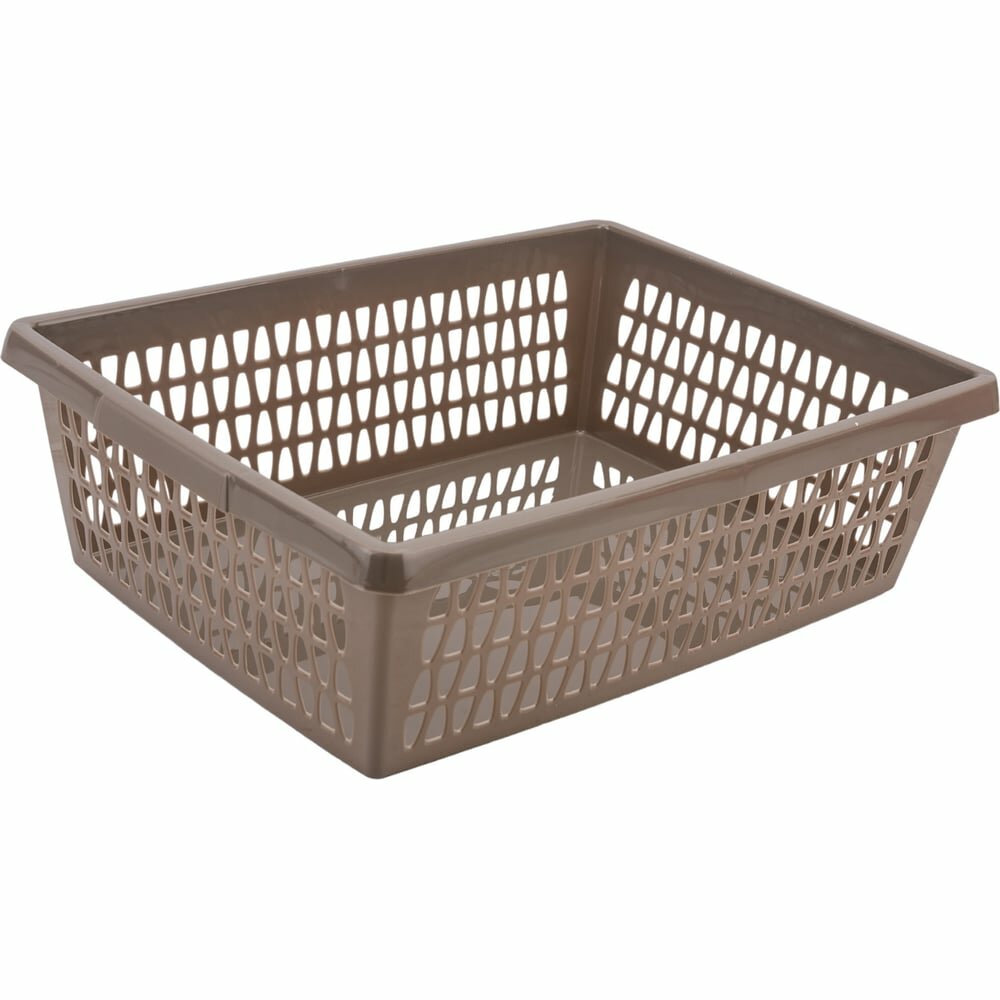Корзина для хранения Martika Велетта 38x28x11 см, коричнево-серая С714КСЕР