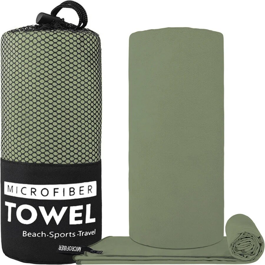 Микрофибровое полотенце Army Green для спорта