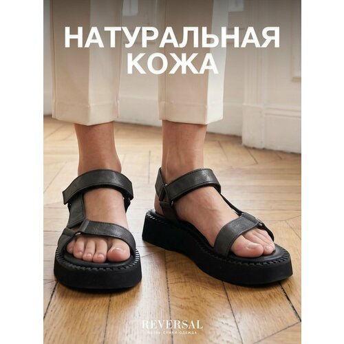 фото Сандалии reversal, размер 38, черный, серый
