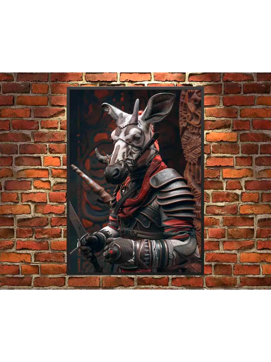 Животное-гладиатор Окапи 3, Плакат 30x42см