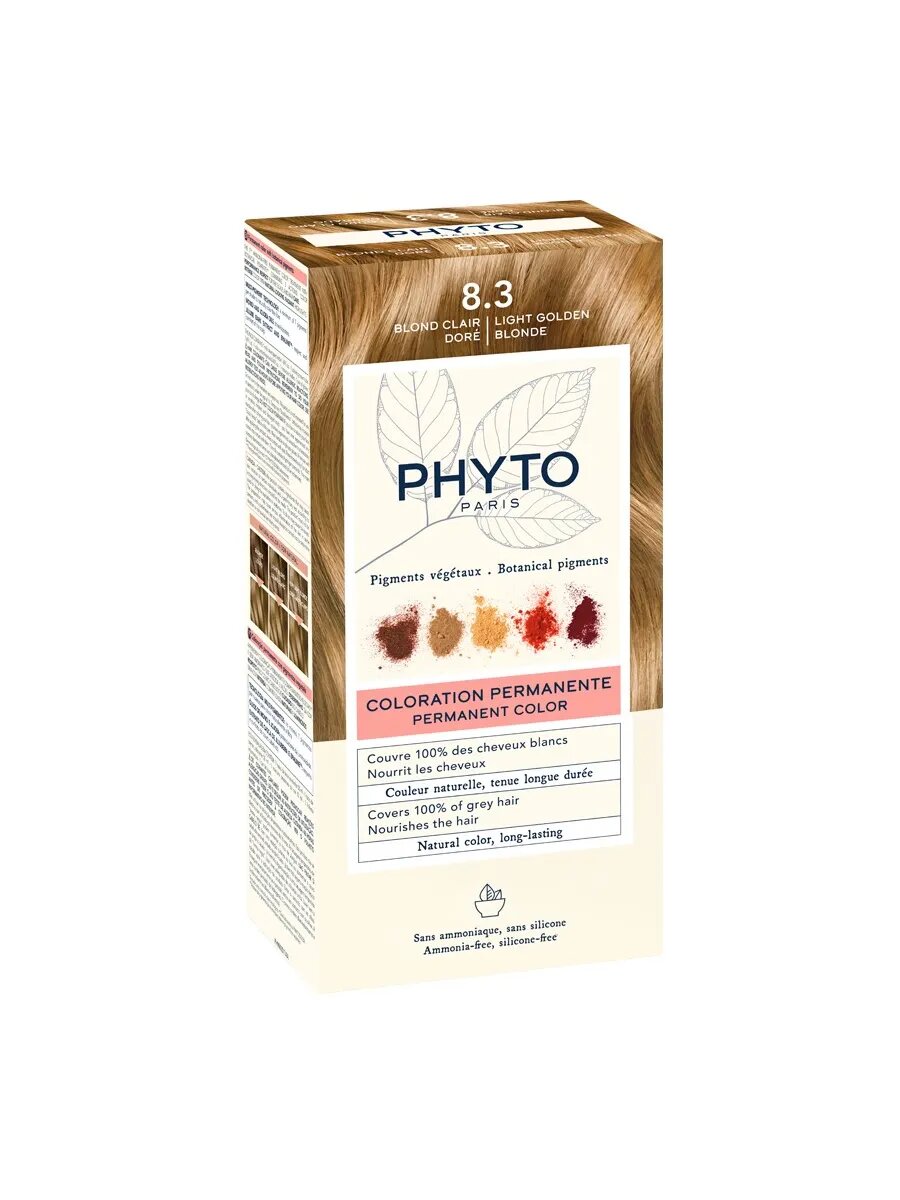Phyto крем-краска для волос в наборе тон 8,3/светлый золотис