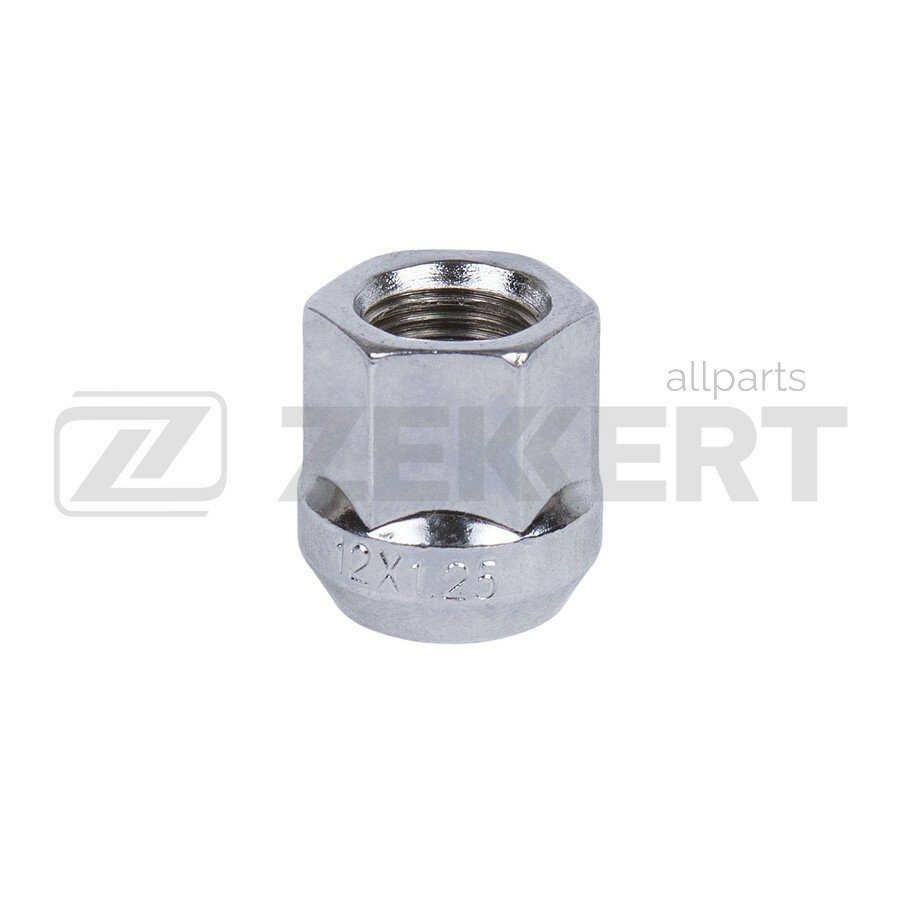 ZEKKERT BE-4257 Гайка колесная сфера M12 x 1 25 L=20 ключ 17 Цинк