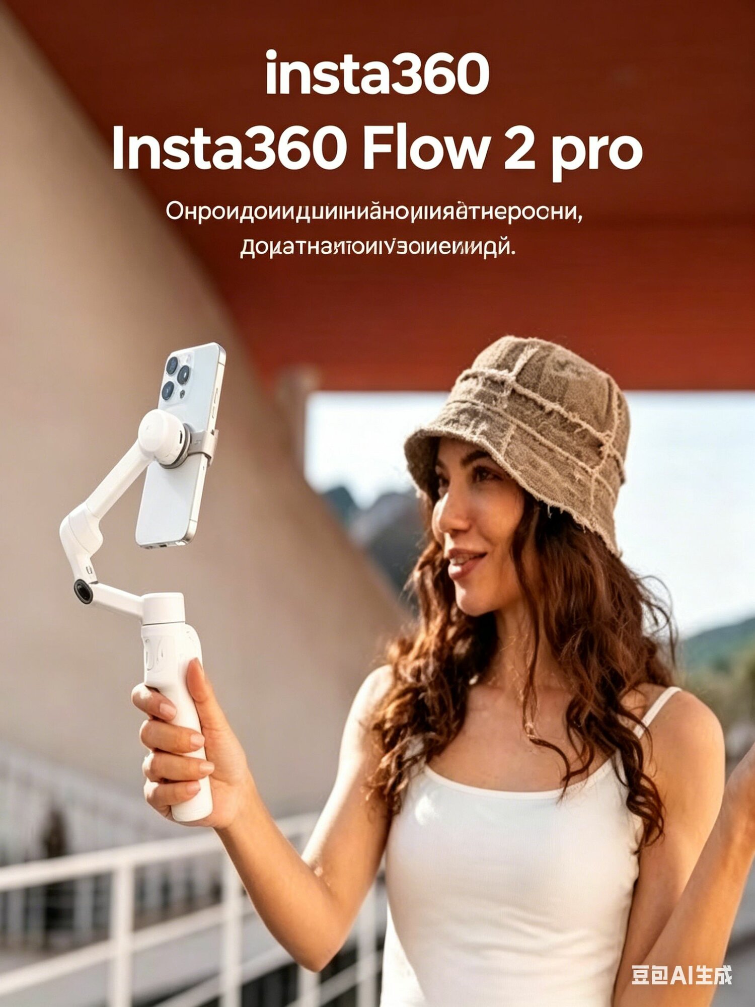 Стабилизатор для мобильного телефона Shadow Stone Insta360 Flow 2 Pro, портативный PTZ, отслеживание с помощью искусственного интеллекта, трехосевая стабилизация