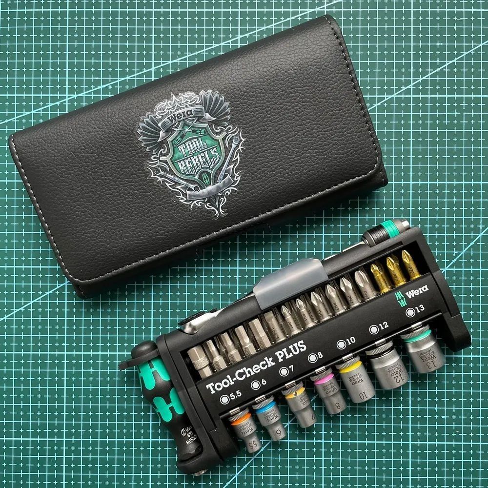 Tool-Check PLUS 8001 A + Сумка для инструментов, 05056490001, мини-трещотка с битами и торцевыми головками, набор 39 предметов