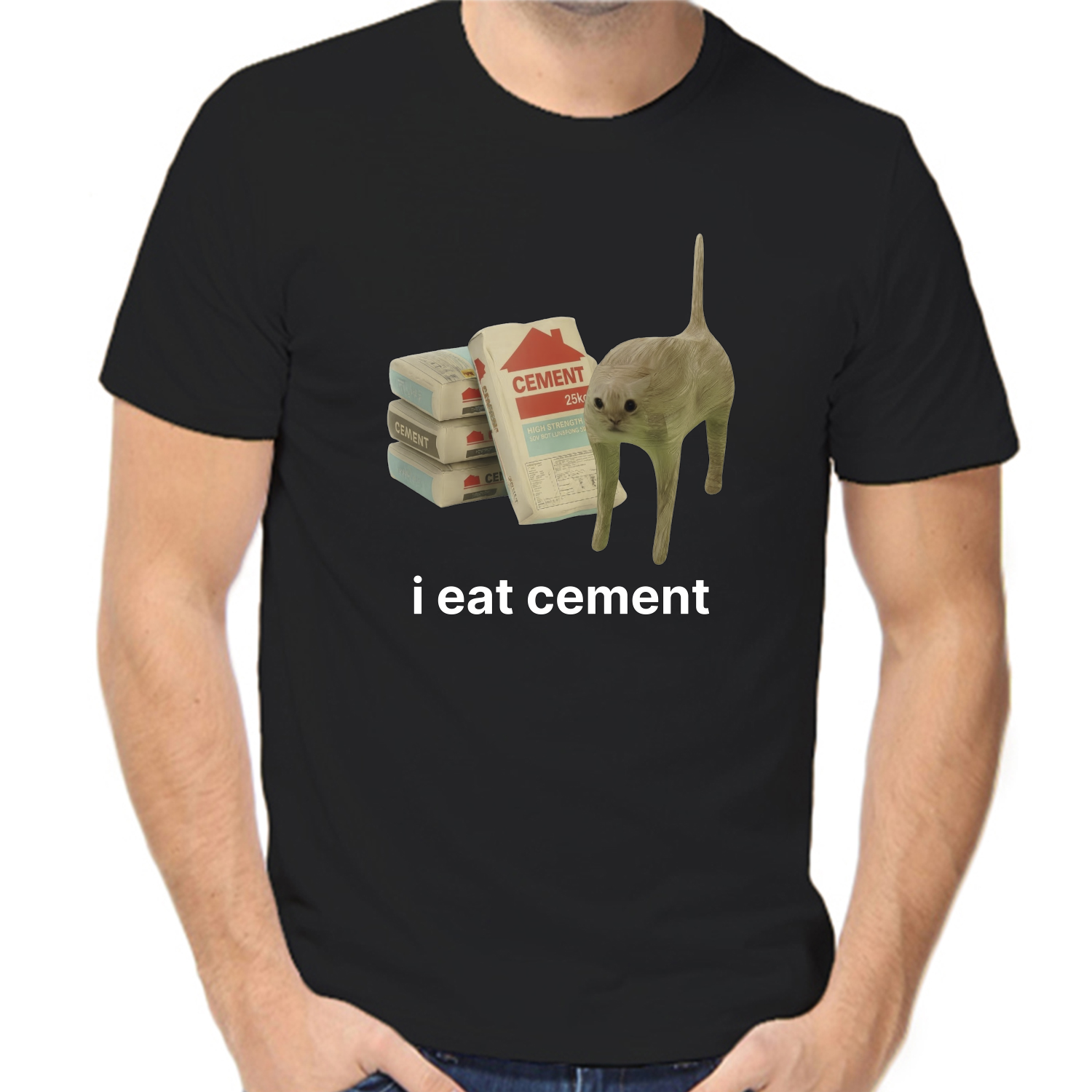 Футболка i eat cement