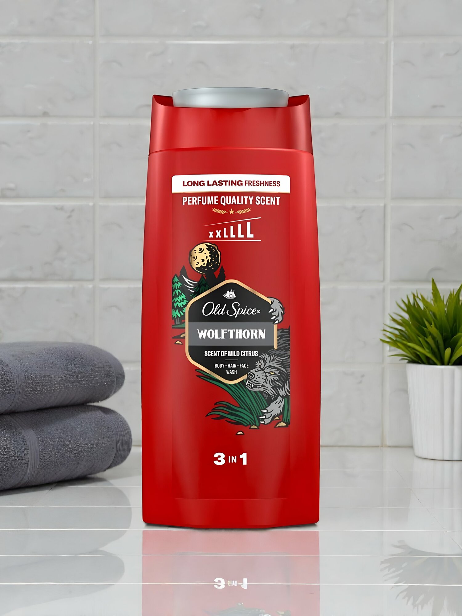 Гель для душа и шампунь Old Spice Wolfthorn для мужчин, 675 мл, 3 в 1, парфюмированный уход