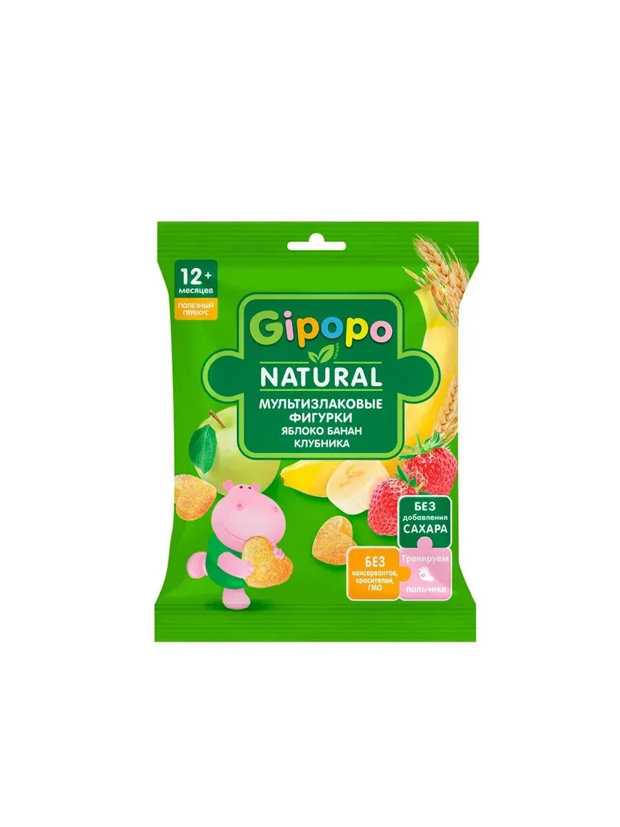 Фигурки мультизлаковые Яблоко Банан Клубника, 21 г