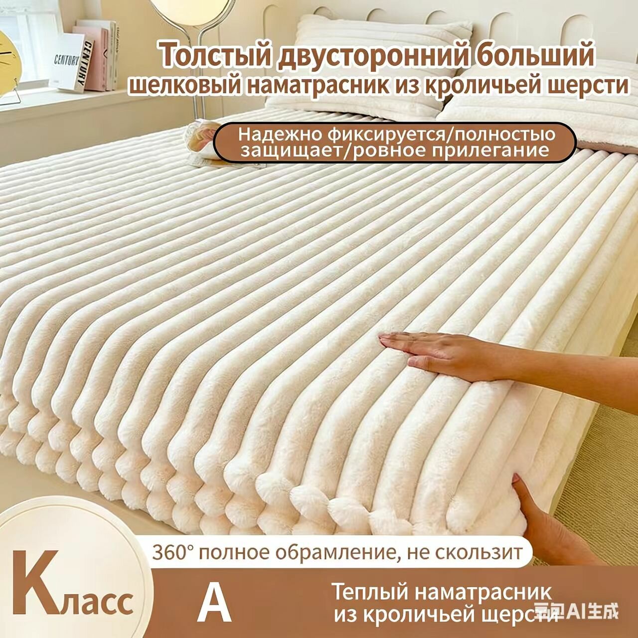 Высококачественная простыня из искусственного кроличьего бархата, 180*200 см
