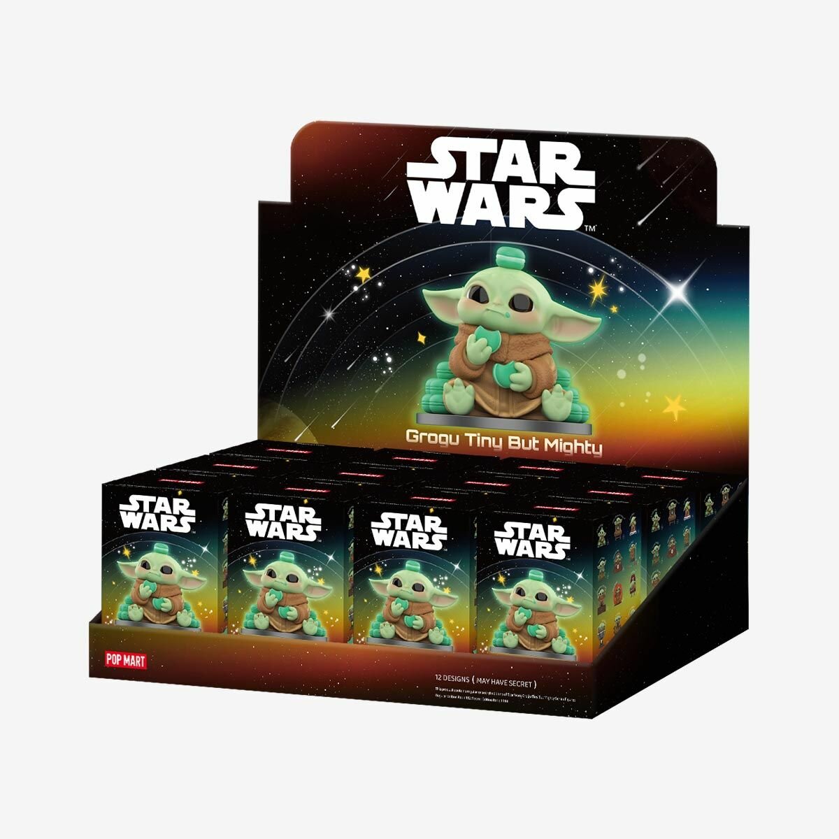 POP MART - Star Wars Grogu Tiny But Mighty Series Figures, Подарки, украшения комнат, Набор (12 шт)