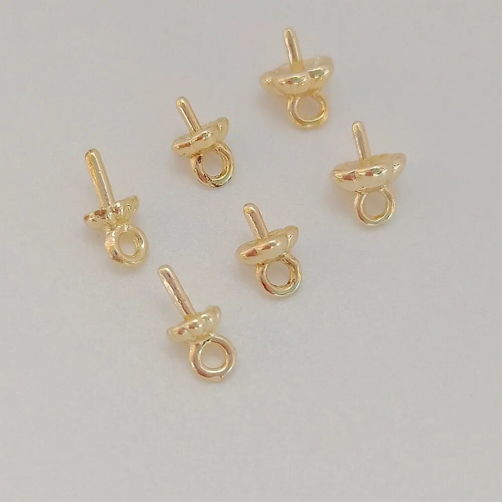 Подвесной держатель для бусин, позолота 14K, 5 мм, 10 шт.