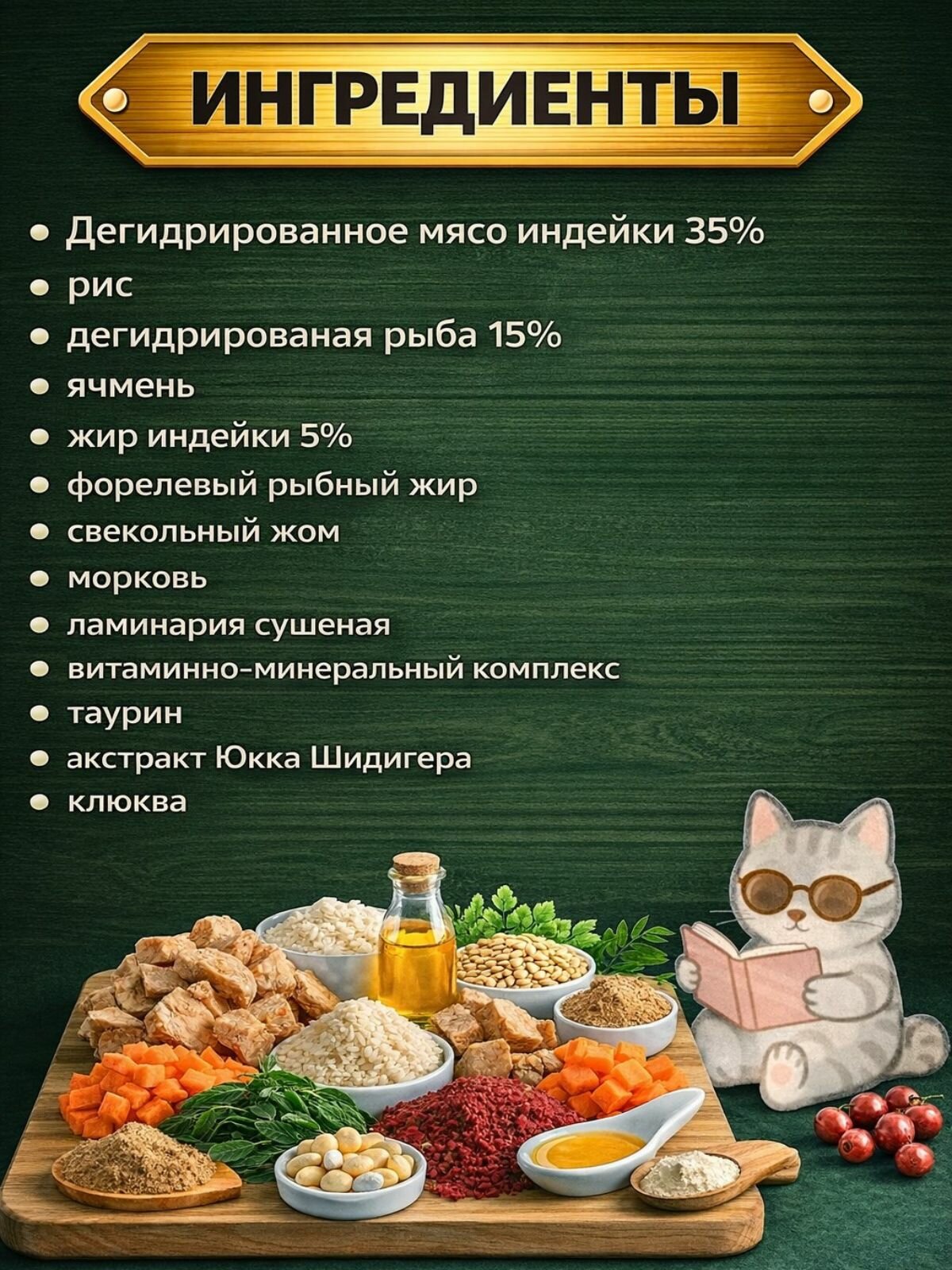 Сухой корм для кошек, Ms.Cat с индейкой для мейн-кунов 400 гр — фото 1